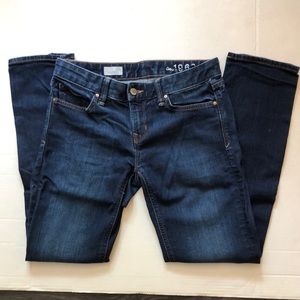 GAP slim fit 5 pocket dark denim jeans size 27